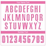 Custom Soccer Jersey with Personalized Name and Number - White with Pink Sublimation Team Uniform Personalized White Pink