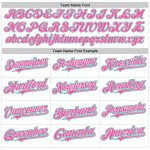 Custom Name Number Personalized Baseball Jersey Raglan Sleeves White Pink Teal Personalized White Pink-Teal Authentic Raglan