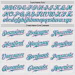Custom Name and Number Personalized Two Tone Baseball Jersey in White Pink Teal - Authentic Team Apparel Personalized White