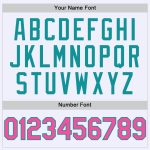 Custom Name Number Personalized Baseball Jersey White Pink Teal Mesh Authentic Throwback Team Personalized White Pink-Teal