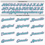 Custom Name Number Performance T-Shirt for Team in White Pink Teal - Personalized Activewear Personalized White Pink-Teal