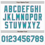 Custom Name and Number Personalized Baseball Jersey in White Pinstripe Aqua-Pink Authentic Fade Design Personalized White
