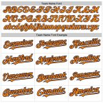 Custom Name and Number Personalized Orange-Navy White Pinstripe Baseball Jersey - Authentic Fade Fashion Team Jersey Personalized