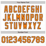 Custom Name and Number Personalized Orange-Navy White Pinstripe Baseball Jersey - Authentic Fade Fashion Team Jersey Personalized