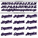 Custom Name Number Personalized Baseball Jersey Black Purple White Pinstripe Fade Fashion Personalized White Pinstripe Black-Purple