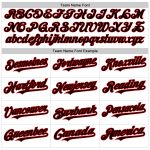 Custom Name and Number Baseball Jersey - Personalized Black-Red Pinstripe Authentic Fade Design Personalized White Pinstripe