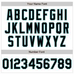 Custom Name and Number Baseball Jersey in White Pinstripe Black-Teal Authentic Fade Design Personalized White Pinstripe Black-Teal