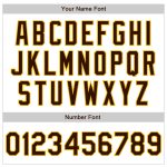 Custom Name and Number Authentic Fade Pinstripe Baseball Jersey in White-Brown-Gold - Personalized Fashion Apparel Personalized