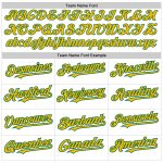 Custom Name & Number Personalized Gold-Kelly Green Pinstripe Baseball Jersey - Authentic Fade Fashion Team Jersey Personalized