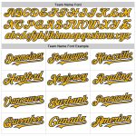 Custom Team Name Number Baseball Jersey - Personalized White Pinstripe Gold-Navy Authentic Fade Fashion Jersey Personalized