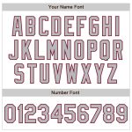 Custom Gray-Crimson Pinstripe Baseball Jersey with Personalized Name and Number - Authentic Fade Fashion Personalized White