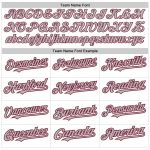 Custom Gray-Crimson Pinstripe Baseball Jersey with Personalized Name and Number - Authentic Fade Fashion Personalized White