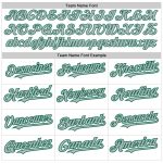 Personalized Gray-Kelly Green Baseball Jersey with Custom Name and Number - Authentic Fade White Pinstripe Fashion Jersey