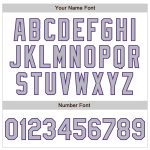 Custom Name and Number Personalized Gray-Purple Fade Baseball Jersey - White Pinstripe Authentic Fashion Jersey Personalized
