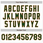 Customized Green-Orange Baseball Jersey with Personal Name & Number - White Pinstripe Authentic Fade Design Personalized