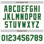 Custom Name & Number Personalized Baseball Jersey - White Pinstripe Kelly Green & Old Gold Fade Fashion Design Personalized