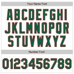 Custom Name Number Authentic Fade Fashion Baseball Jersey - Personalized White Pinstripe Kelly Green Red Personalized White