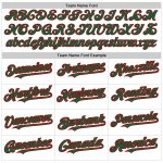 Custom Name Number Authentic Fade Fashion Baseball Jersey - Personalized White Pinstripe Kelly Green Red Personalized White