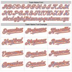 Custom Name Number Authentic Fade Baseball Jersey Light Blue-Orange White Pinstripe Personalized White Pinstripe Light Blue-Orange