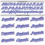 Custom Name and Number Personalized Light Blue-Purple Pinstripe Fashion Baseball Jersey Personalized White Pinstripe Light