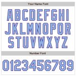 Custom Name and Number Personalized Light Blue-Purple Pinstripe Fashion Baseball Jersey Personalized White Pinstripe Light