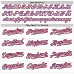 Custom Name and Number Baseball Jersey - Personalized Light Blue Red Pinstripe Authentic Fade Design Personalized White Pinstripe