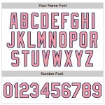 Custom Pink-Navy Authentic Fade Baseball Jersey with Personalized Name and Number - White Pinstripe Medium Personalized White