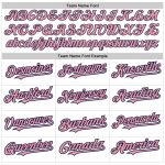 Custom Pink-Navy Authentic Fade Baseball Jersey with Personalized Name and Number - White Pinstripe Medium Personalized White