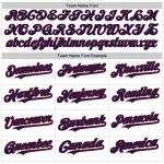 Custom Name and Number Personalized Pinstripe Baseball Jersey in Navy and Crimson - Authentic Fade Fashion Jersey Personalized