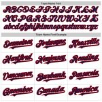 Custom Authentic Fade Baseball Jersey - Personalized White Pinstripe Navy-Red with Custom Name and Number Personalized White