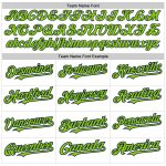 Personalized Neon Green Navy Baseball Jersey with Custom Name Number - White Pinstripe Authentic Fade Fashion Personalized
