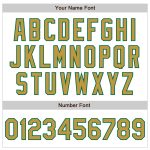 Custom Name Number Authentic Baseball Jersey in White Pinstripe Old Gold-Kelly Green Fade Design Personalized White Pinstripe