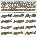 Custom Name and Number Baseball Jersey - Personalized Old Gold-Navy White Pinstripe Fashion Jersey Personalized White Pinstripe