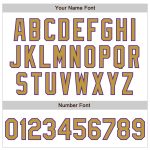 Custom Name Number Personalized White Pinstripe Baseball Jersey - Old Gold Purple Authentic Fade Fashion Team Gear Personalized