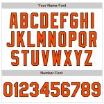 Custom Name Number Baseball Jersey - Personalized Authentic Fade White Pinstripe in Orange-Brown Personalized White Pinstripe