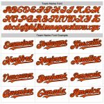 Custom Name Number Baseball Jersey - Personalized Authentic Fade White Pinstripe in Orange-Brown Personalized White Pinstripe