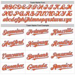 Custom Name Number Personalized Baseball Jersey White Pinstripe Orange Light Blue Authentic Fade Personalized White Pinstripe