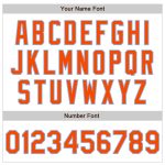 Custom Name Number Personalized Baseball Jersey White Pinstripe Orange Light Blue Authentic Fade Personalized White Pinstripe