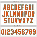 Custom Name and Number Personalized Orange-Teal White Pinstripe Baseball Jersey - Authentic Fade Fashion Style Personalized