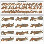 Custom Name and Number Personalized Orange-Teal White Pinstripe Baseball Jersey - Authentic Fade Fashion Style Personalized