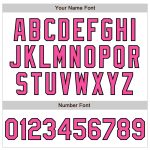 Custom Name and Number Pink-Black Authentic Fade Fashion Baseball Jersey - Personalized White Pinstripe Design Personalized