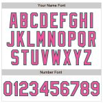 Custom Name Number Baseball Jersey - Personalized White Pinstripe Pink Kelly Green Authentic Fade Design Personalized White