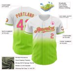 Custom Name Number Baseball Jersey - Personalized Pink Neon Green White Pinstripe Fade Fashion Team Apparel Personalized