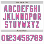 Custom Pink Teal White Pinstripe Baseball Jersey with Personalized Name and Number - Authentic Fade Fashion Design Personalized