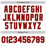 Custom Name and Number Personalized Red-Brown White Pinstripe Fashion Baseball Jersey - Authentic Fade Design Personalized