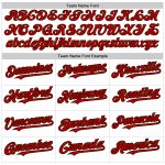 Custom Name and Number Personalized Red-Brown White Pinstripe Fashion Baseball Jersey - Authentic Fade Design Personalized