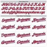 Custom Name and Number Personalized Baseball Jersey - White Pinstripe Red-Light Blue Authentic Fade Personalized White Pinstripe