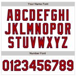 Custom Red Navy Personalized Baseball Jersey with Pinstripe Design - Authentic Fade Team Name and Number Personalized White
