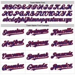 Custom Name and Number Baseball Jersey - Personalized Royal-Red White Pinstripe Authentic Fade Fashion Design Personalized