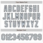 Custom Name Number Baseball Jersey - Personalized Silver-Black White Pinstripe Authentic Fade Design Personalized White Pinstripe